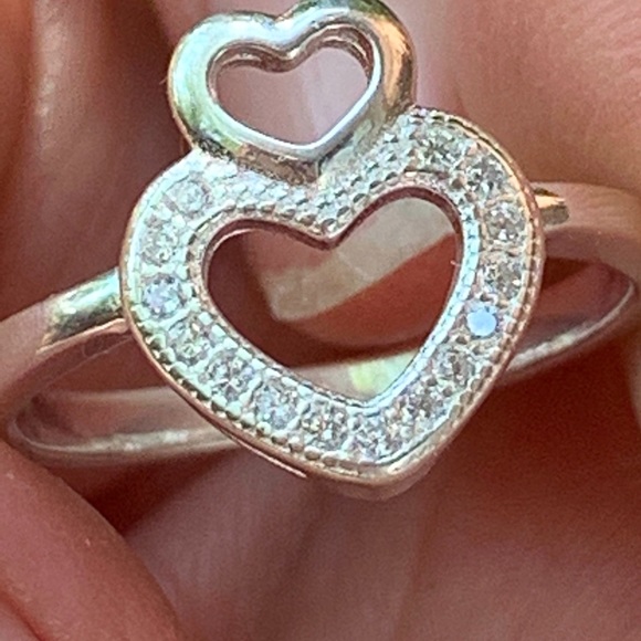 Natural 925 Silver Ring With CZ - Picture 3 of 11